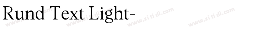 Rund Text Light字体转换